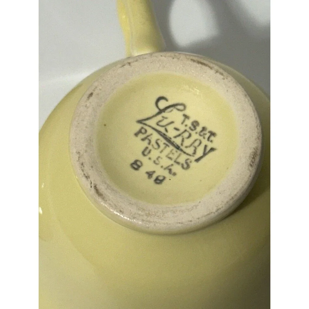 VTG LuRay Pastels TS&T Footed Cup & Saucer Set - Pastel Yellow
